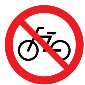 自転車乗り入れ禁止マーク