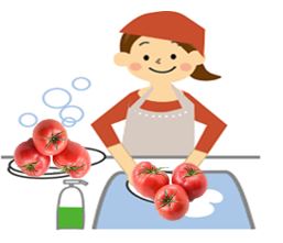 洗剤洗浄　トマト