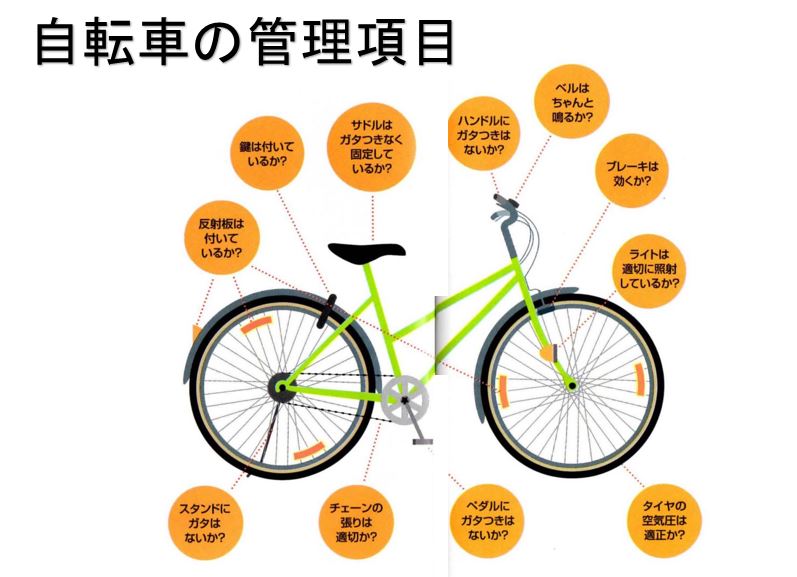 自転車の重点管理項目
