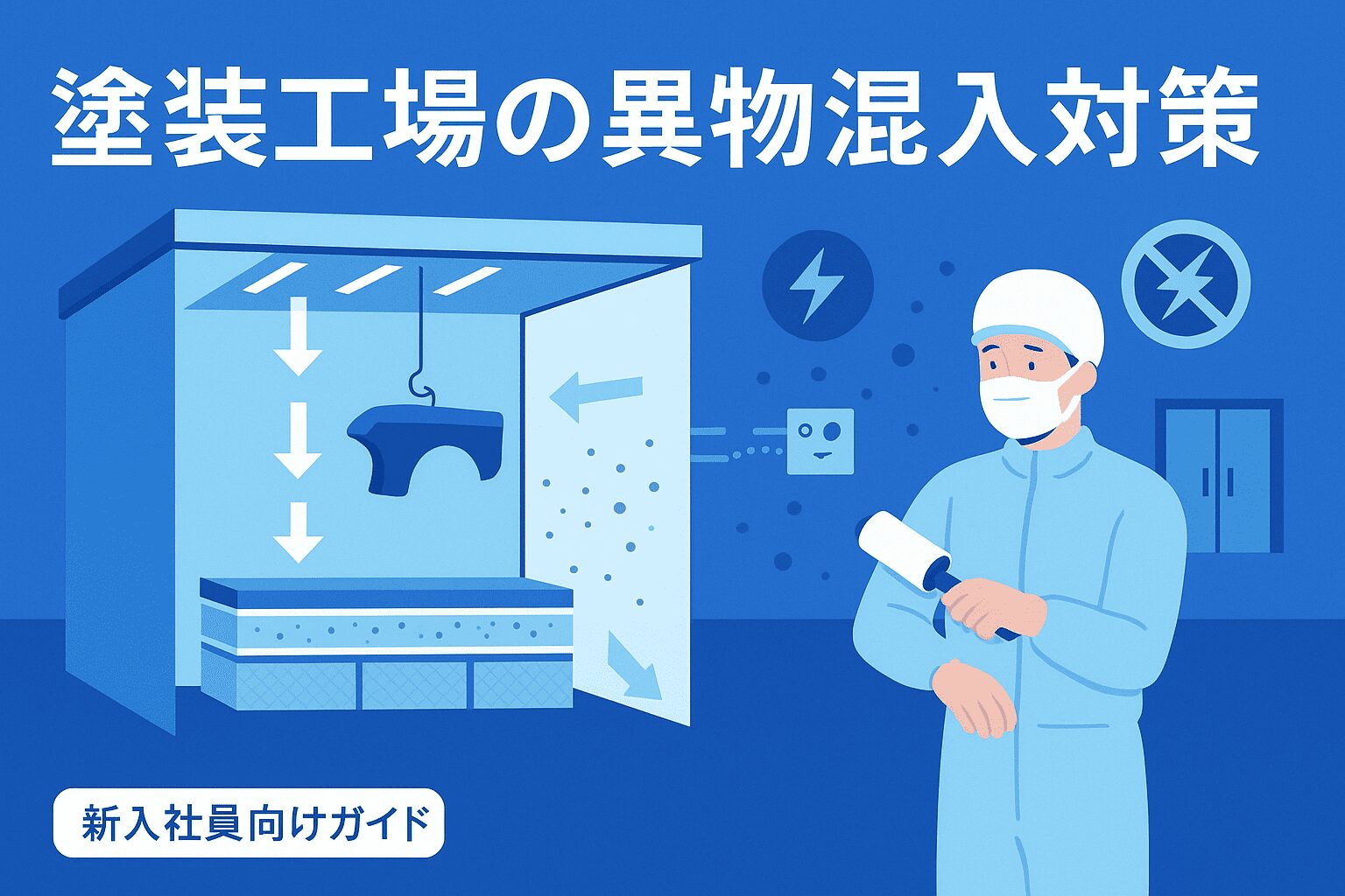 塗装工場の異物防止対策